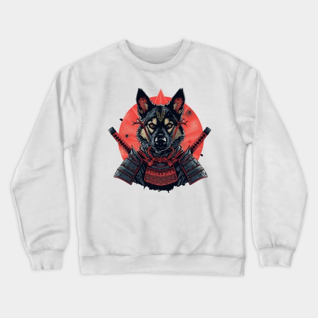 samurai dog Crewneck Sweatshirt by Ninja banana